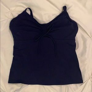 Lands’ End navy tankini top